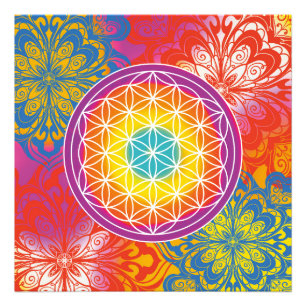 Blume des Lebens mandala Zen Fotodruck
