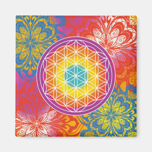 Blume des Lebens Mandala Zen Magnet