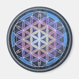 Blume des Lebens Mandela Magnet