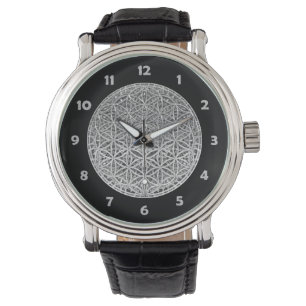 BLUME DES LEBENS - Medaille Silver Armbanduhr
