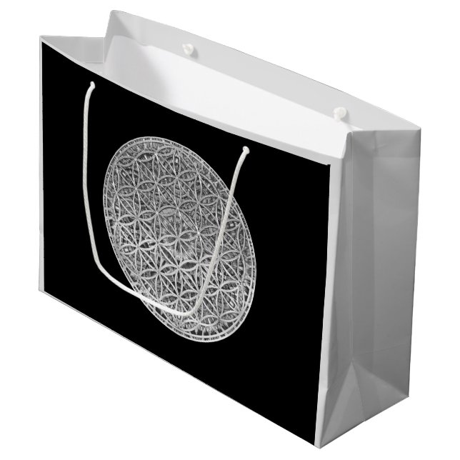 BLUME DES LEBENS - Medaille Silver Große Geschenktüte (Vorderseite Schrägansicht)