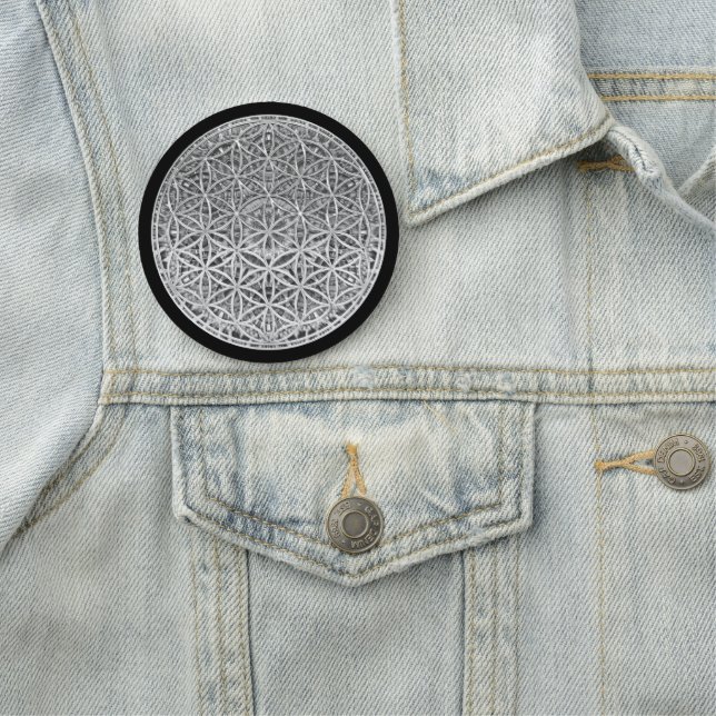 BLUME DES LEBENS - Medaille Silver Namensschild (Beispiel)