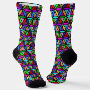 BLUME DES LEBENS - mehrfarbige Gradienten Muster 2 Socken