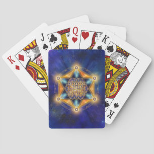 Blume des Lebens Merkaba Stern - Heilige Geometrie Spielkarten
