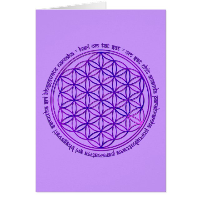 Blume des Lebens - Moola Mantra - violett (Vorne)