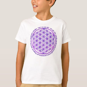 Blume des Lebens - Moola Mantra - violett T-Shirt