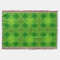Blume des Lebens - Muster der Briefmarke - grün