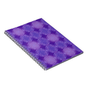 Blume des Lebens - Muster der Briefmarke - lila Notizblock