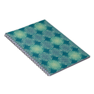 Blume des Lebens - Muster der Briefmarke - Zyanbla Notizblock