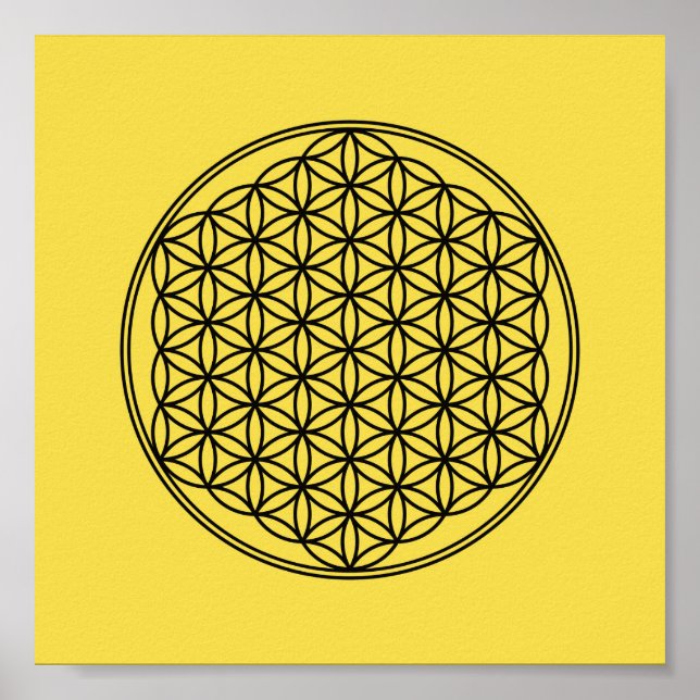 Blume des Lebens - Muster Poster (Vorne)