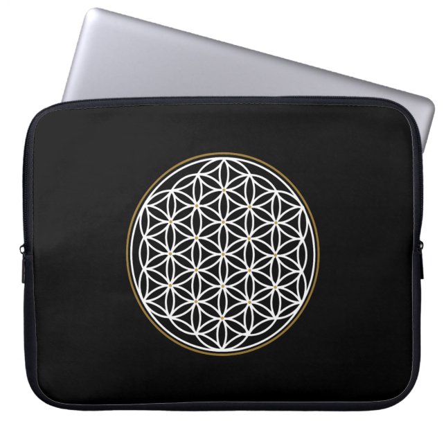 BLUME DES LEBENS MYSTISCHES SYMBOL LAPTOPSCHUTZHÜLLE (Vorderseite)