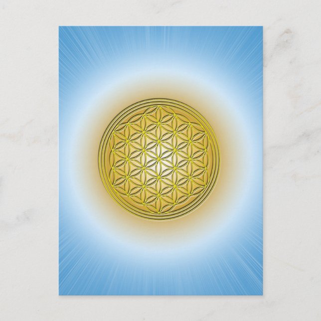 Blume des Lebens Postkarte (Vorderseite)