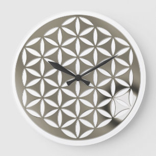 BLUME DES LEBENS - Punch - Silber / Blume des Lebe Große Wanduhr