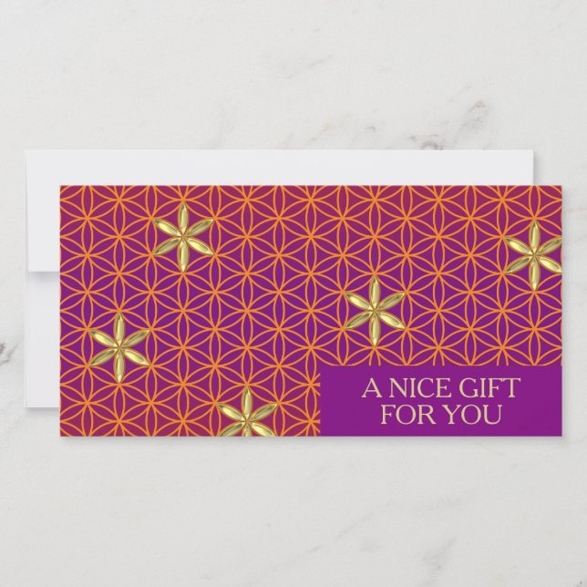 BLUME des Lebens - Rotgoldmuster (Vorderseite)