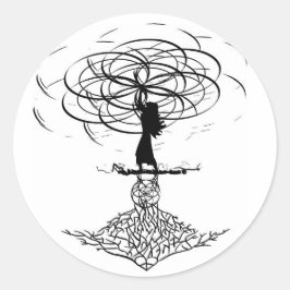 Blume des Lebens Runder Aufkleber