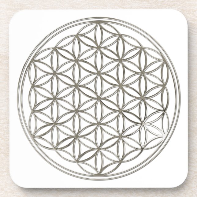 BLUME DES LEBENS - silber Untersetzer (Vorderseite)