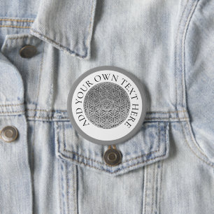 BLUME DES LEBENS - Silbermedaille Button