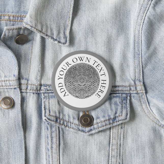 BLUME DES LEBENS - Silbermedaille Button (Beispiel)