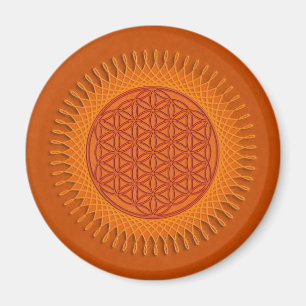 Blume des Lebens / Sonnendesign Magnet