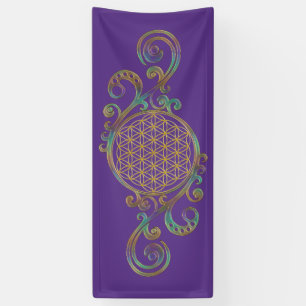 Blume des Lebens - Spiralen Ornamente 1 Banner