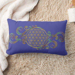 Blume des Lebens - Spiralen Ornamente 1 Lendenkissen