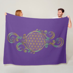 Blume des Lebens - Spiralschmuck 1 Fleecedecke