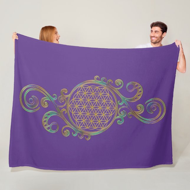 Blume des Lebens - Spiralschmuck 1 Fleecedecke (Beispiel)