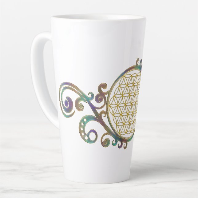 Blume des Lebens - Spiralschmuck 1 Milchtasse (Linke Ecke)