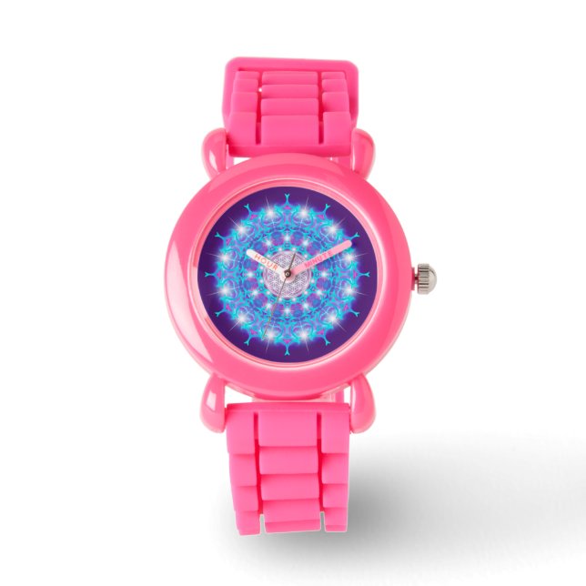 Blume des Lebens - Stars Mandala Armbanduhr (Vorderseite)