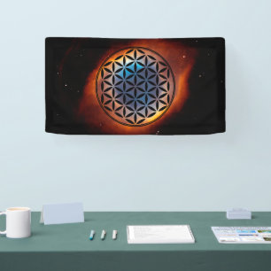 BLUME DES LEBENS - Symbol der heiligen Geometrie,  Banner