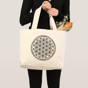 BLUME DES LEBENS - Symbol der Heiligen Geometrie U Jumbo Stoffbeutel