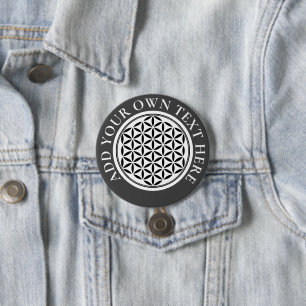 BLUME DES LEBENS - Symbol der Heiligen Geometrie v Button