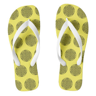 BLUME DES LEBENS - Symbol der Heiligen Geometrie v Flip Flops
