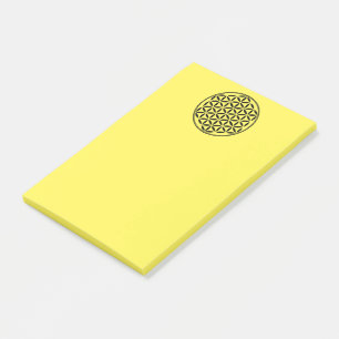 BLUME DES LEBENS - Symbol der Heiligen Geometrie v Post-it Klebezettel