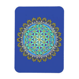 Blume des Lebens - Vintage Blossom - Ornamente 1 Magnet