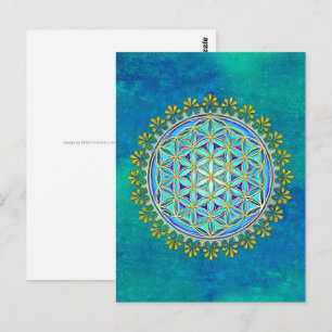 Blume des Lebens - Vintage Blossom - Ornamente 1 Postkarte