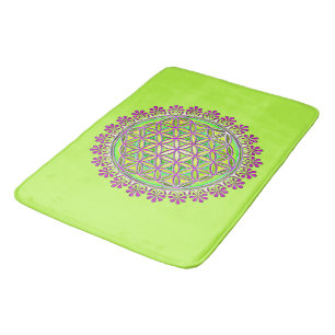Blume des Lebens - Vintage Blossom - Ornamente 2 Badematte