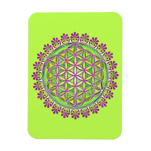 Blume des Lebens - Vintage Blossom - Ornamente 2 Magnet