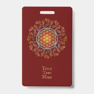 Blume des Lebens - Vintage Ornamente Mandala 1 Ausweis