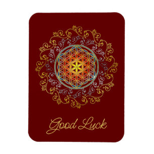 Blume des Lebens - Vintage Ornamente Mandala 1 Magnet