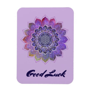 Blume des Lebens - Vintage Style Galaxie Weltraum Magnet