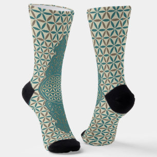 BLUME DES LEBENS - vintage X Stempel Muster Socken