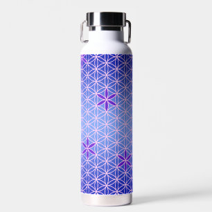 BLUME DES LEBENS - violett rosa Muster Trinkflasche