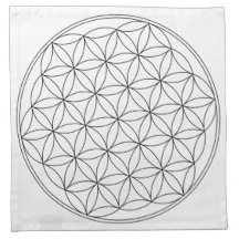 Blume des Lebens weiß