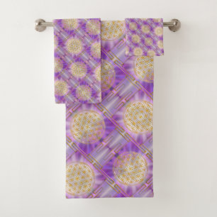 BLUME DES LEBENS - Yantra-nahtloses Muster Badhandtuch Set