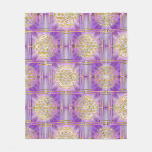 BLUME DES LEBENS - Yantra-nahtloses Muster Fleecedecke
