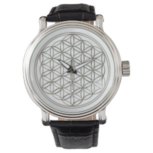 Blume des Lebens - zweifarbig Armbanduhr