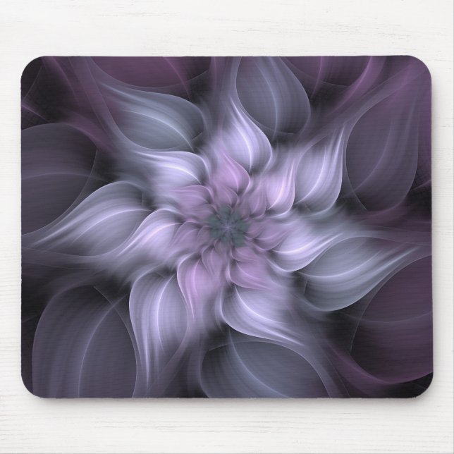 Blume des lila Fraktals Mousepad (Vorne)