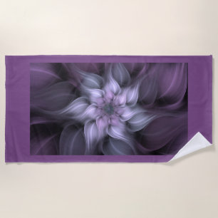 Blume des lila Fraktals Strandtuch