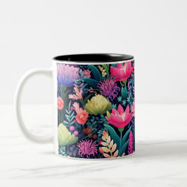 Blume des Meeres - Meeresgarten Zweifarbige Tasse
